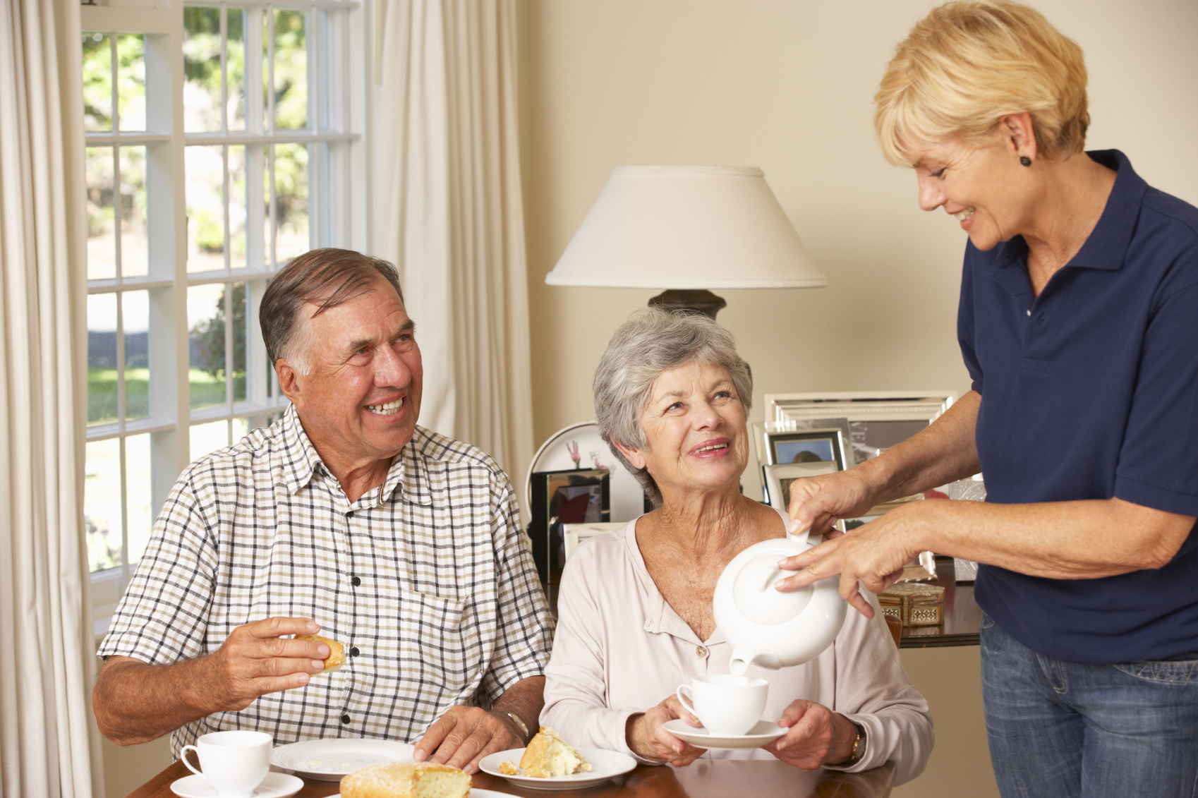 Senior Couple with Caregiver in Naples FL