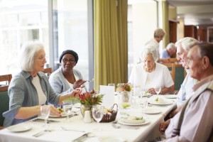 Assisted Living Residents at lunch in Naples Florida